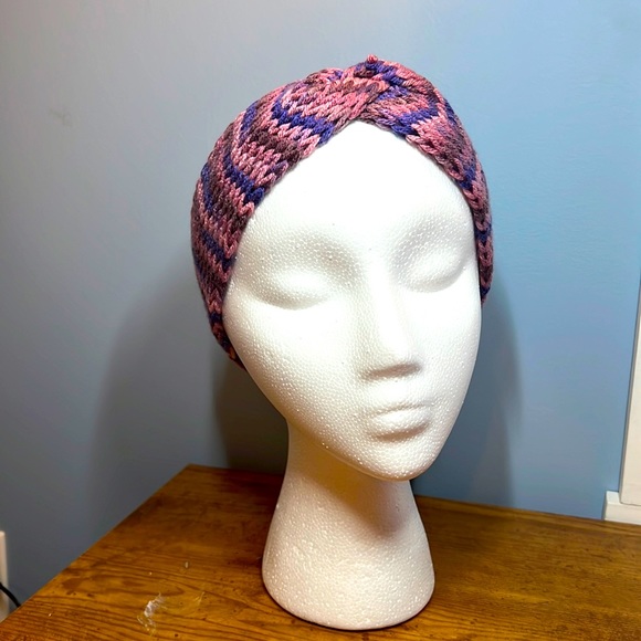 Other - Handmade Girls/childs Ear Warmer/Head Band Knit Purple/Pink